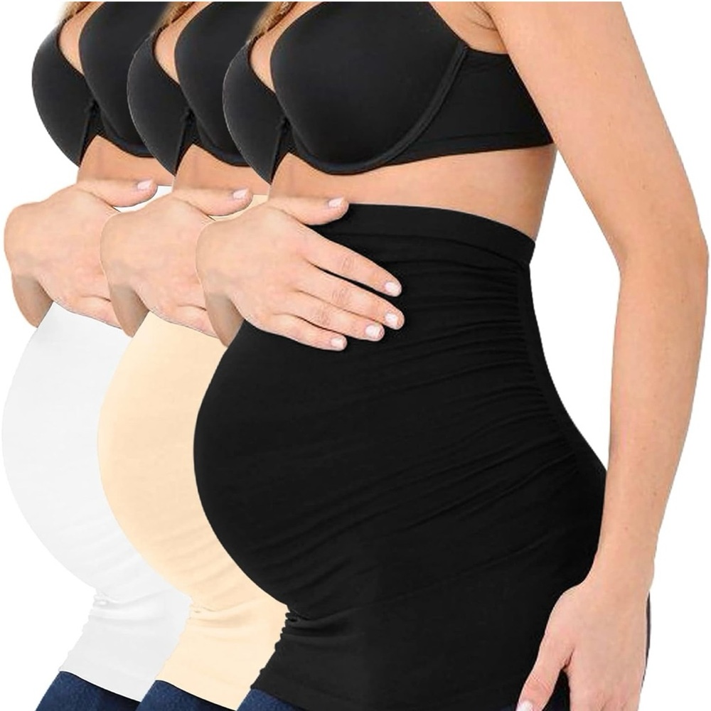 Maternity Belly Band - Black, White, Cream